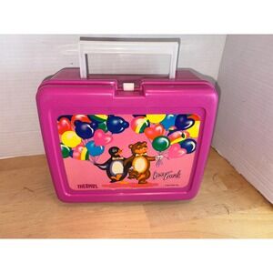 Vintage Lisa Frank Lunch Box - 1980s Hot Pink Thermos Brand